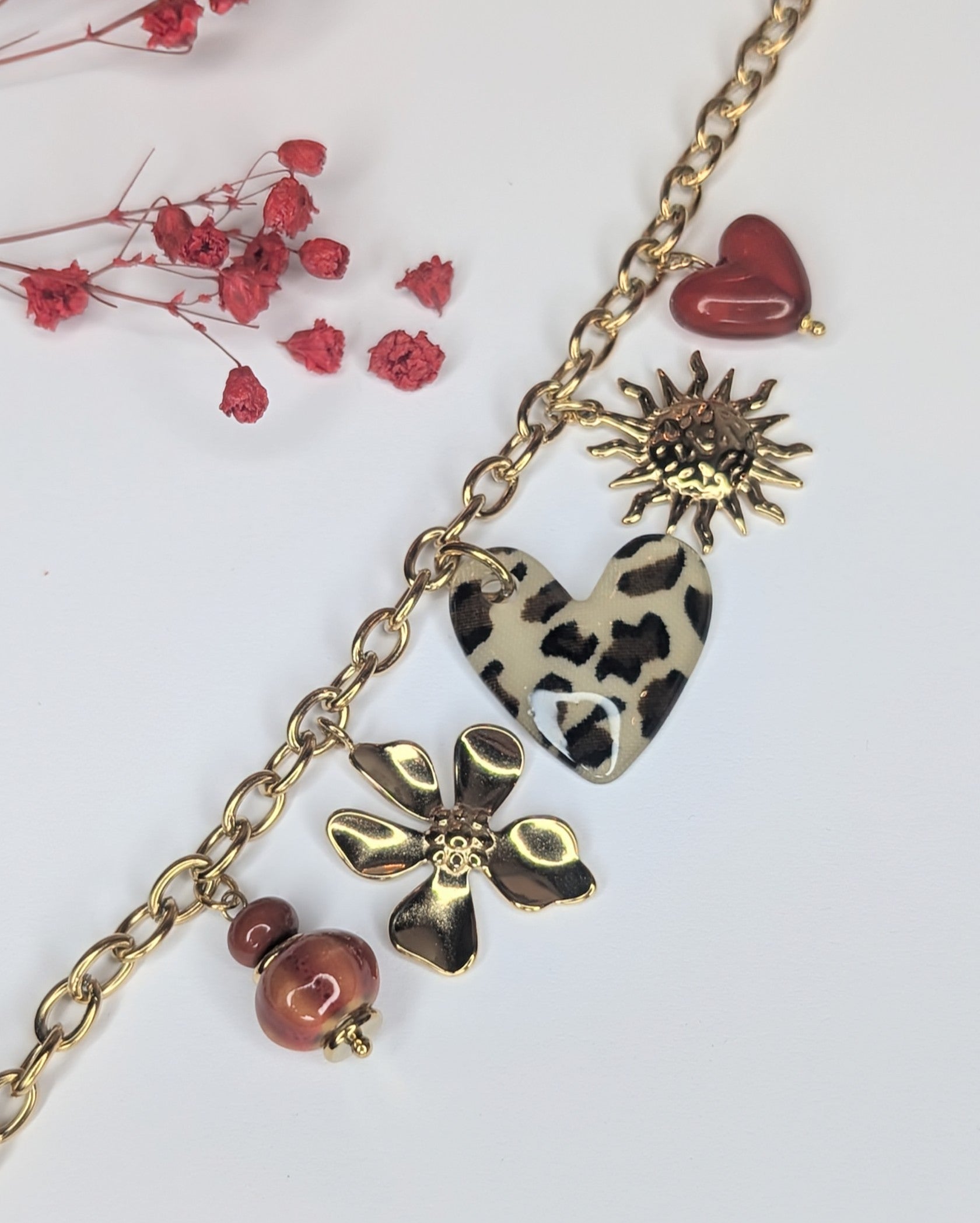 Bracelet " Coeur Léopard "